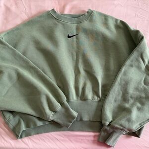 Nike Sage Green Boxy Crewneck Sweatshirt
